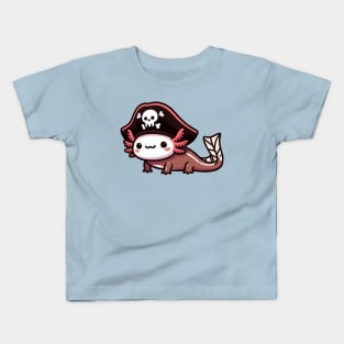 pirate captain axolotl Kids T-Shirt